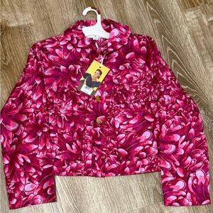 Kika Vargas x Target Pink Mum Abstract Print Cropped Jacket – XXS – NWT